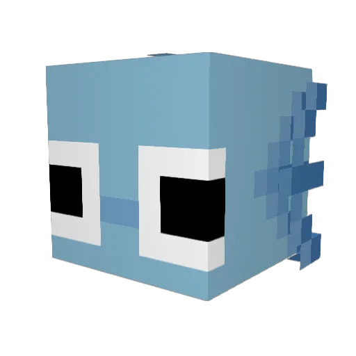 lbpxab Minecraft avatar head, 3D render