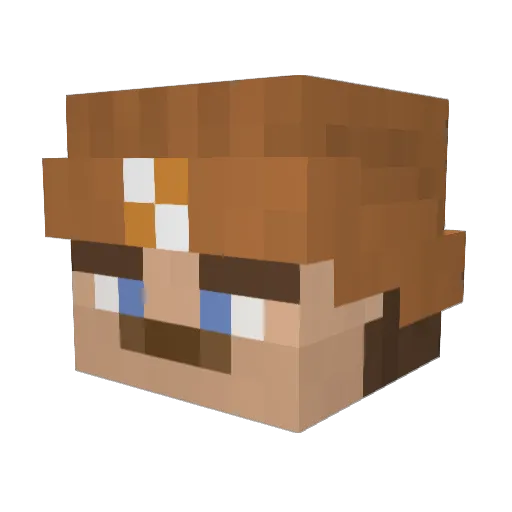 lbrandonl Minecraft avatar head, 3D render