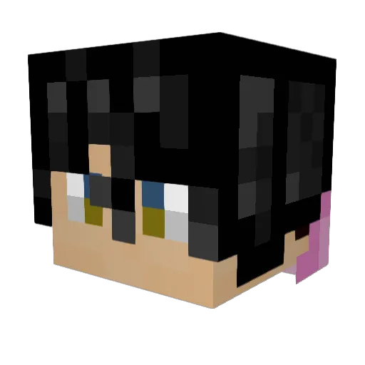 lbsc Minecraft avatar head, 3D render