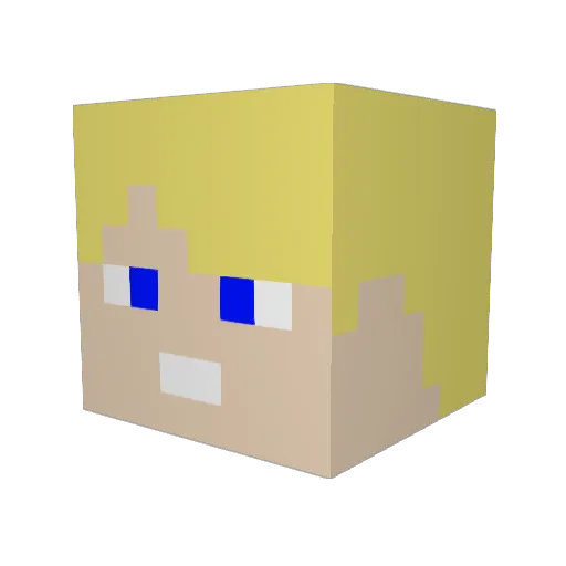lcb0217 Minecraft avatar head, 3D render