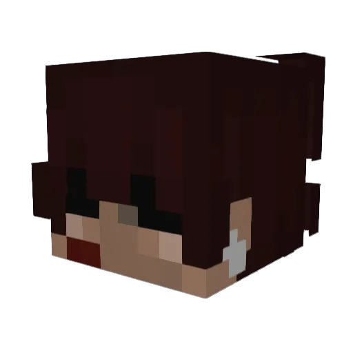 lccoo Minecraft avatar head, 3D render