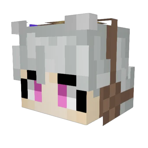 lcedTeaa Minecraft avatar head, 3D render
