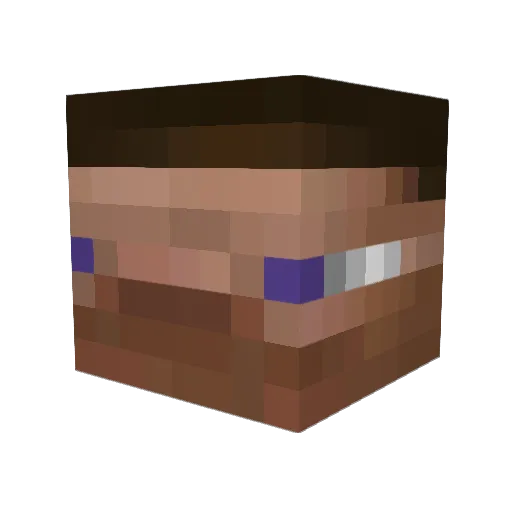 lchlllS Minecraft avatar head, 3D render