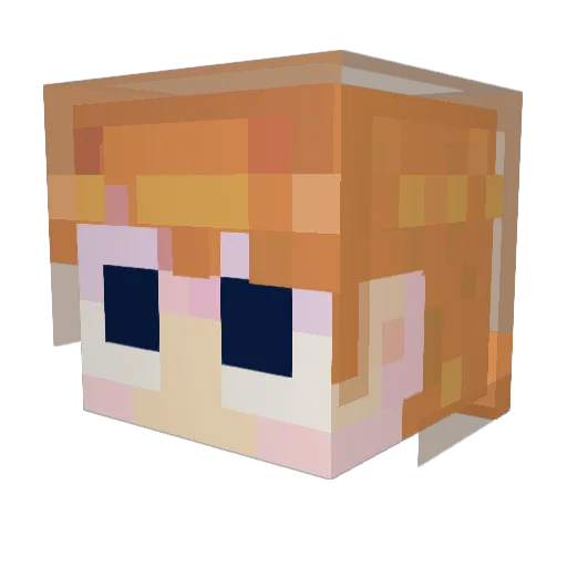 lcozzl Minecraft avatar head, 3D render