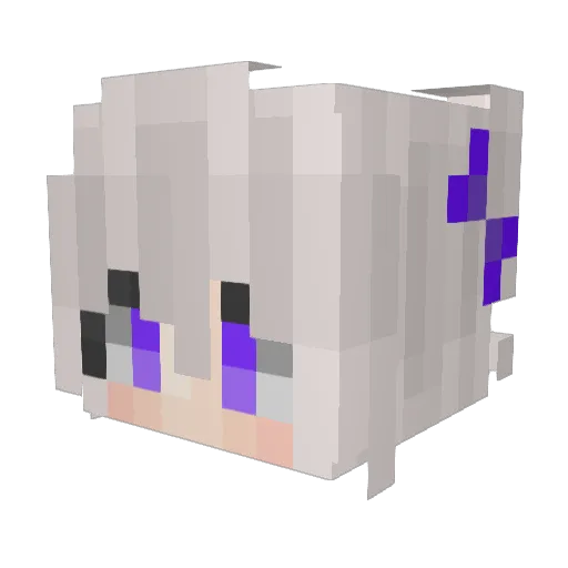 lcrm Minecraft avatar head, 3D render