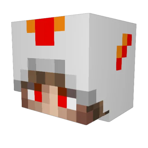 lcste Minecraft avatar head, 3D render