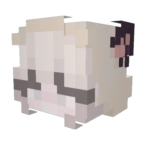 lcvd Minecraft avatar head, 3D render