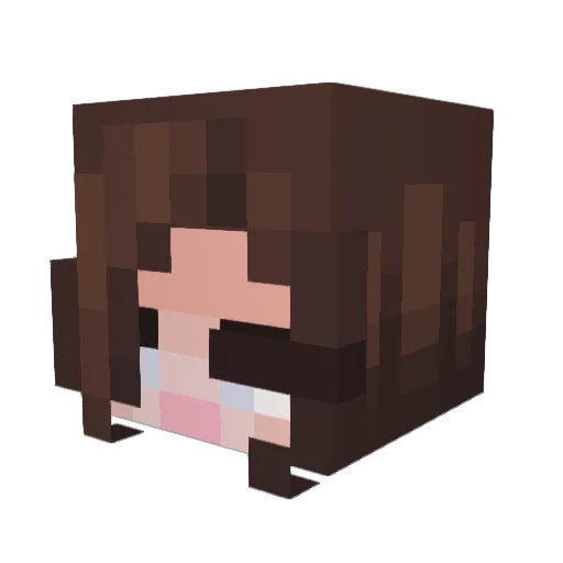 lcvely Minecraft avatar head, 3D render