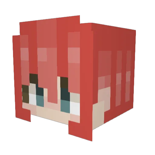 lcveworm Minecraft avatar head, 3D render