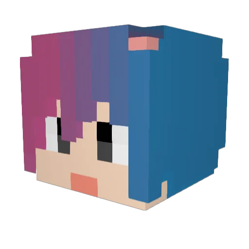 lcxuan77 Minecraft avatar head, 3D render