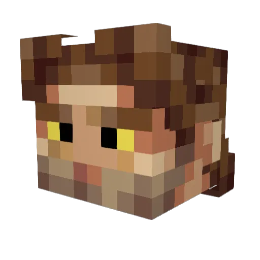ld19 Minecraft avatar head, 3D render