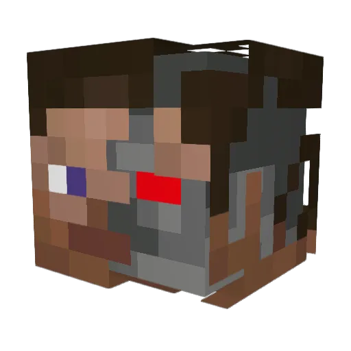 ldefouw Minecraft avatar head, 3D render