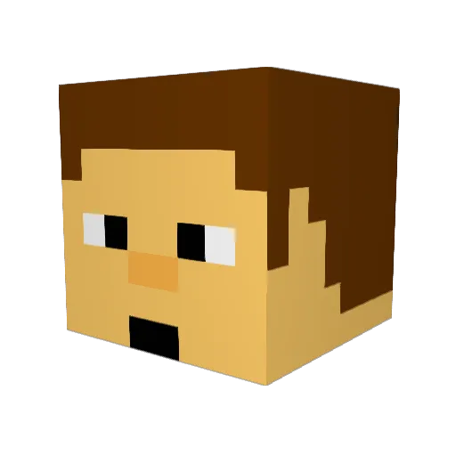 ldkud Minecraft avatar head, 3D render