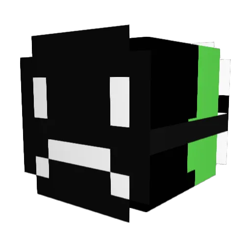 ldlebest Minecraft avatar head, 3D render