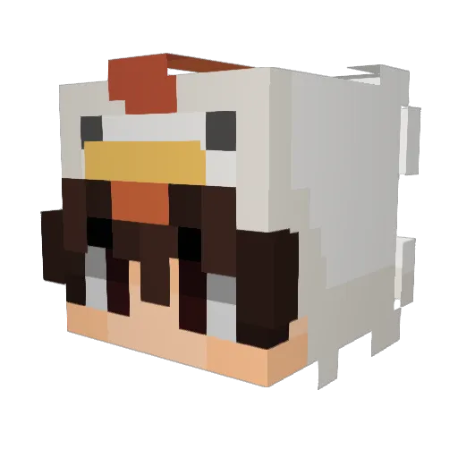 le0_nie Minecraft avatar head, 3D render