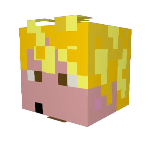 le231 Minecraft avatar head, 3D render