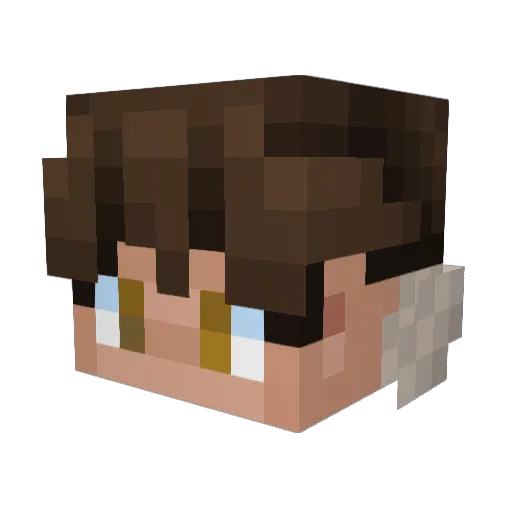 le4y_ Minecraft avatar head, 3D render