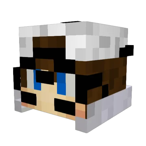 leBrokeZ Minecraft avatar head, 3D render