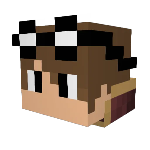 leCOPOw Minecraft avatar head, 3D render