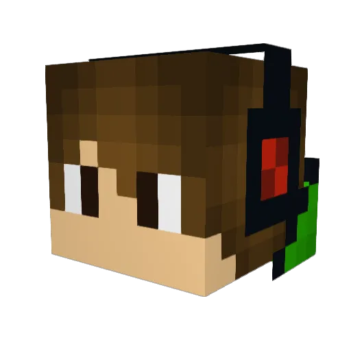 leDaix Minecraft avatar head, 3D render