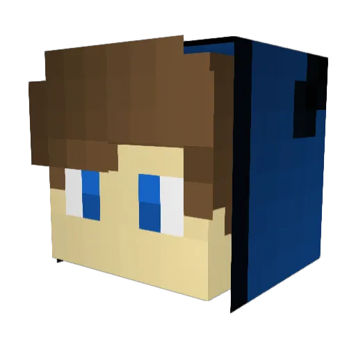 leDarkness Minecraft avatar head, 3D render
