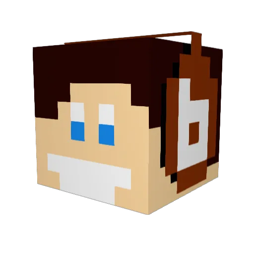 leFef69 Minecraft avatar head, 3D render