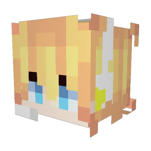 leLenMau Minecraft avatar head, 3D render