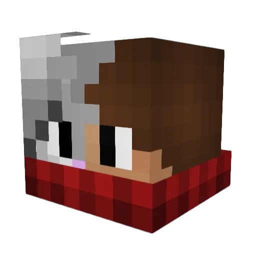 lePalkia_ Minecraft avatar head, 3D render