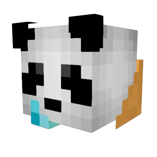 lePanda___ Minecraft avatar head, 3D render