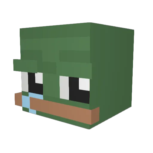 lePrimer Minecraft avatar head, 3D render