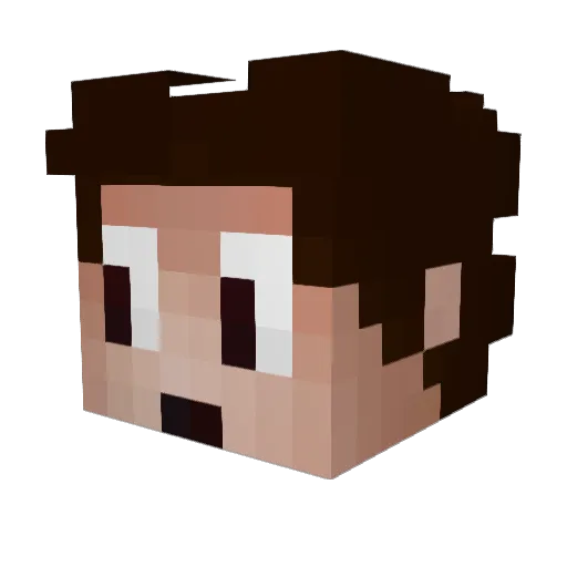 leShoci Minecraft avatar head, 3D render
