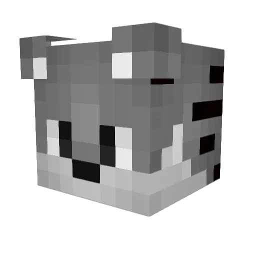 leVapee Minecraft avatar head, 3D render