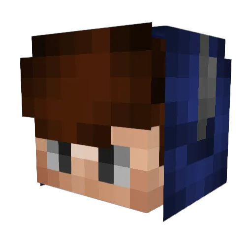 leZytro Minecraft avatar head, 3D render