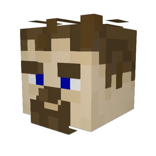 le_croupier Minecraft avatar head, 3D render