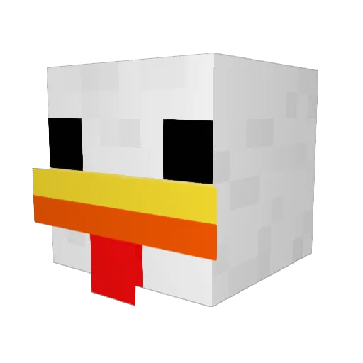 le_fausel Minecraft avatar head, 3D render