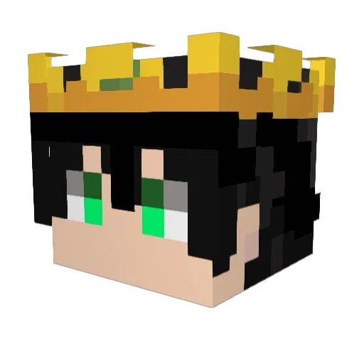 le_ikki Minecraft avatar head, 3D render