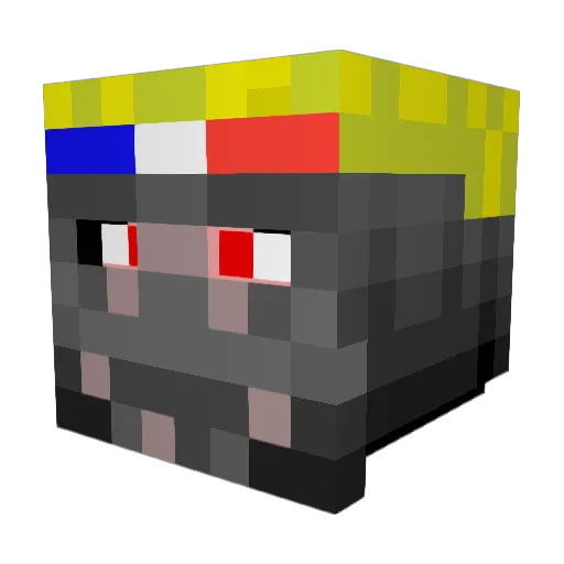 le_loup_0 Minecraft avatar head, 3D render