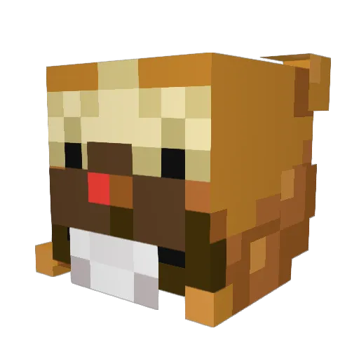 le_peri Minecraft avatar head, 3D render