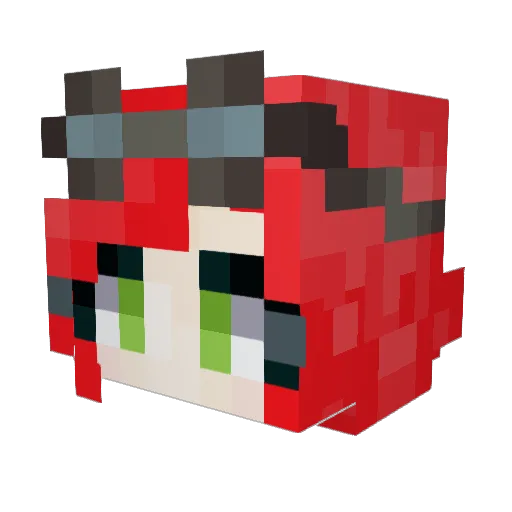 le_rei Minecraft avatar head, 3D render