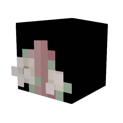 le_smurf Minecraft avatar head, 3D render