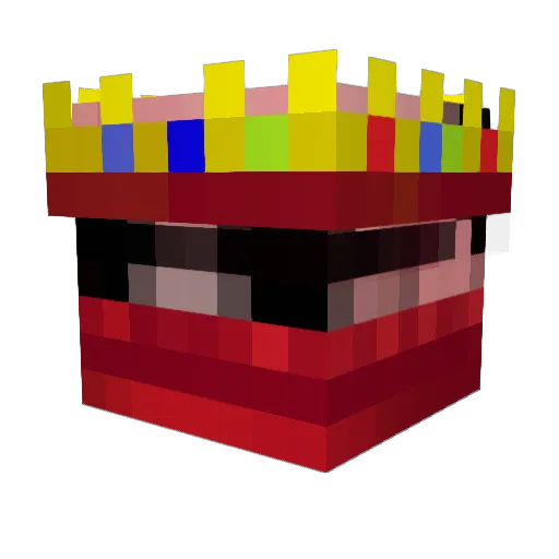 le_v Minecraft avatar head, 3D render