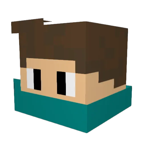 le_zarex Minecraft avatar head, 3D render
