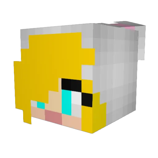 lea136 Minecraft avatar head, 3D render