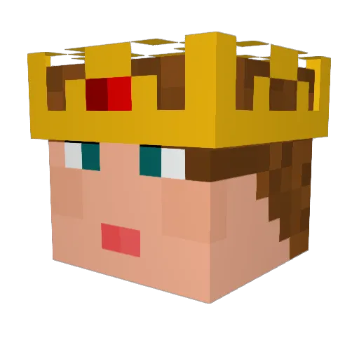 leacaillou Minecraft avatar head, 3D render