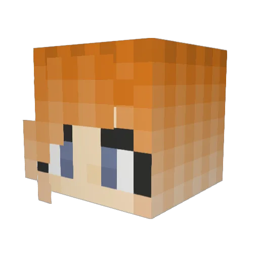 leacutie Minecraft avatar head, 3D render