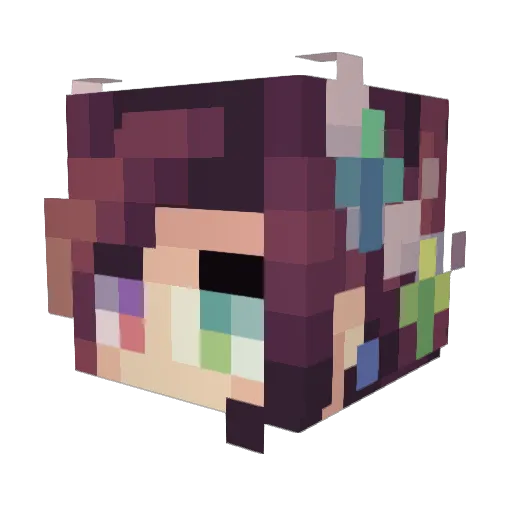 leadstargirl Minecraft avatar head, 3D render