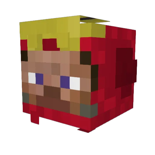 leaf_treee Minecraft avatar head, 3D render