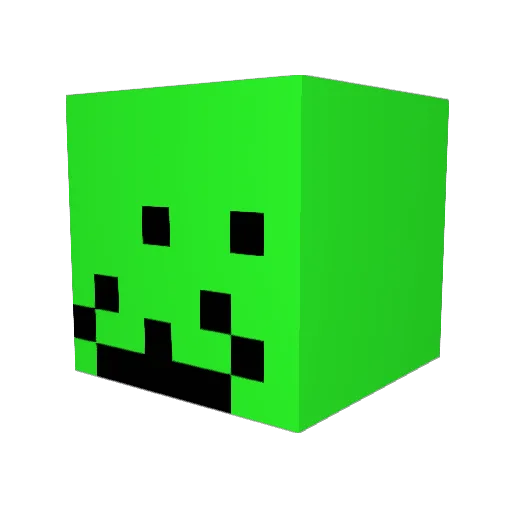 leafsloth Minecraft avatar head, 3D render