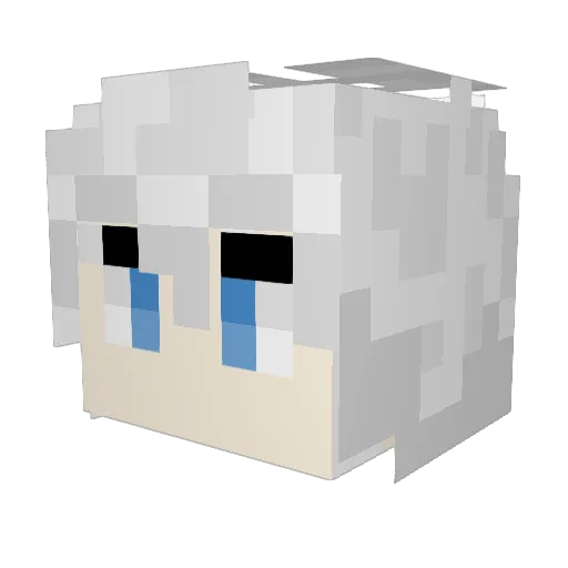 leafxr Minecraft avatar head, 3D render