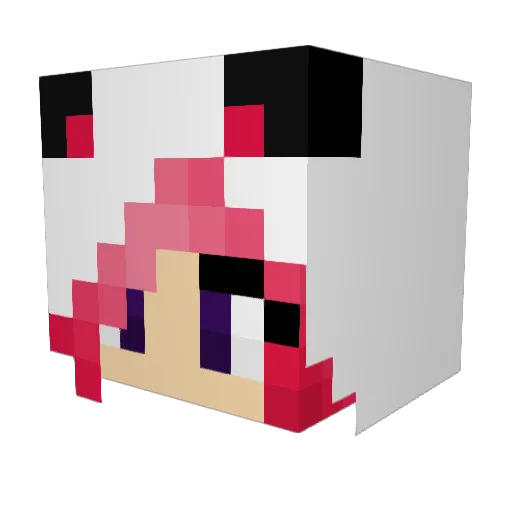leahE2009 Minecraft avatar head, 3D render